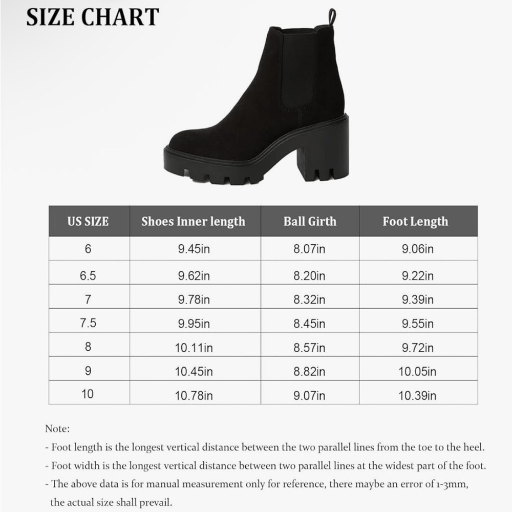 Chelsea Ankle Boots NEW RedTop Platform Heel Chunky Block Lug Sole Women’s Sz 6 - Picture 8 of 8